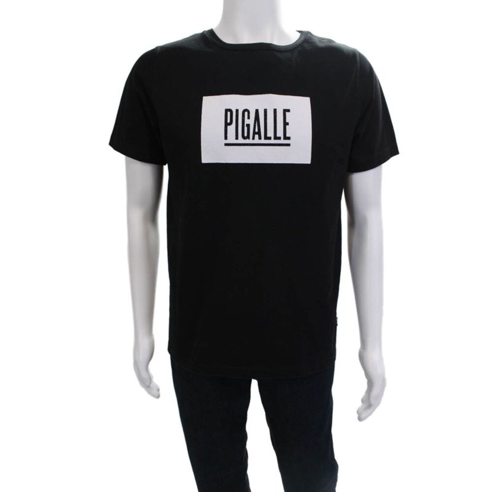 Pigalle Mens Black Graphic Cotton Crew Neck Short Sleeve T-Shirt Size S